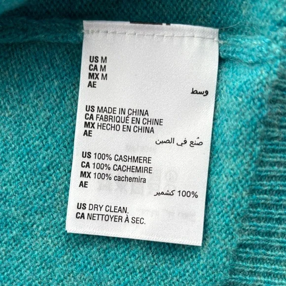 Charter Club Turquoise Cashmere Sweater - Picture 9 of 9